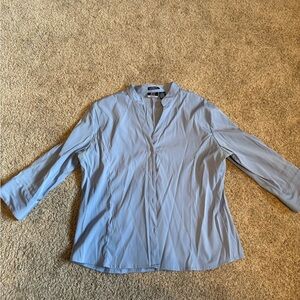 Women’s Light Blue Button Up Blouse